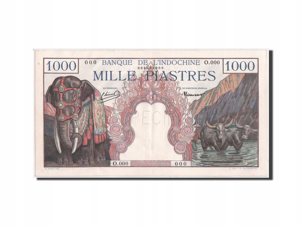 Banknot, FRANCUSKIE INDOCHINY, 1000 Piastres, 1948