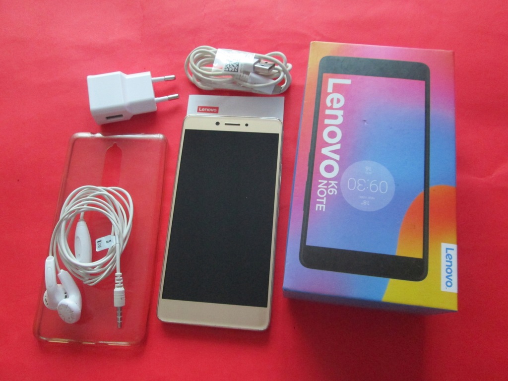 ZŁOTY LENOVO K6 NOTE 3/32GB Dual-ŁADNY STAN Kpl.