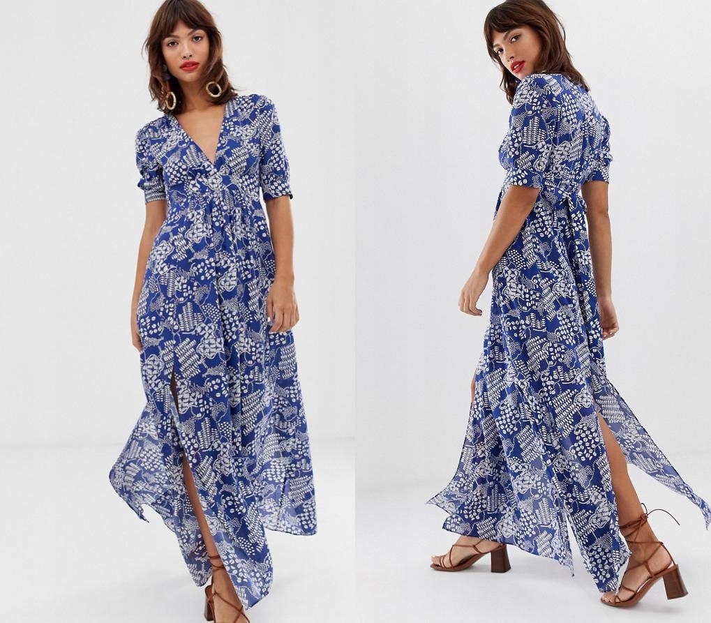 &OS SUKIENKA MAXI PRINT V NECK (36)