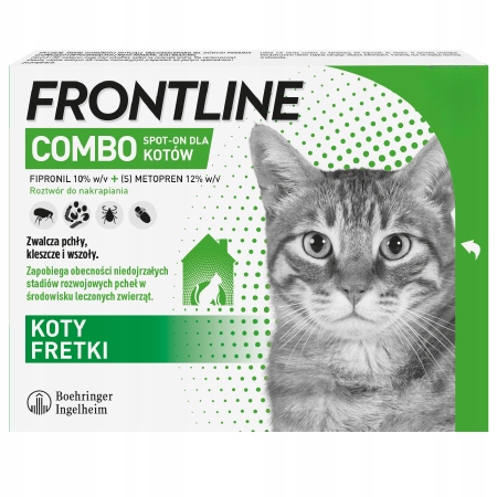Frontline COMBO Krople Spot On dla kotów 1 Pipeta