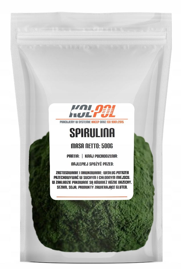 SPIRULINA PROSZEK 500g ALGI MORSKIE 0,5kg