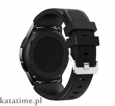 PASEK do zegarka smartwatcha 20 mm gumowy czarny silikonowy wodoodporny HIT