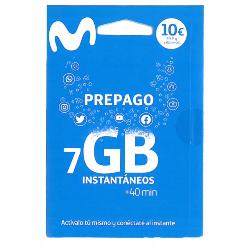 Hiszpańska Karta SIM Movistar 10€ ZDALNA REJESTRACJA