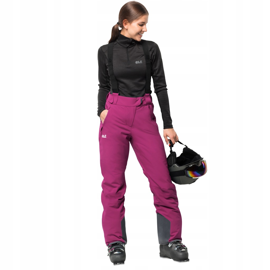 Spodnie narciarskie Jack Wolfskin EXOLIGHT PANTS WOMEN fuchsia 44