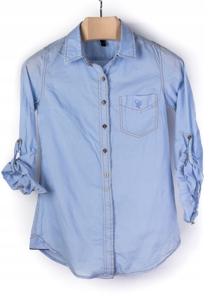 ONLY - tunika koszulowa błękitny kolor - 36