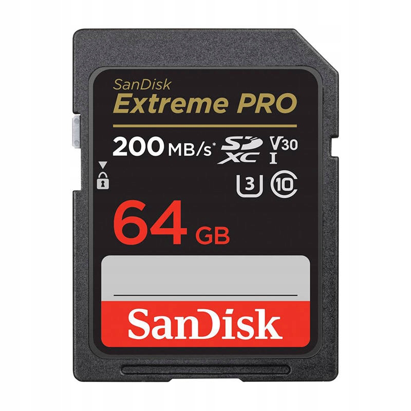 Karta pamięci SANDISK EXTREME PRO SDXC 64GB 200/90 MB/s UHS-I U3 (SDSDXXU-0