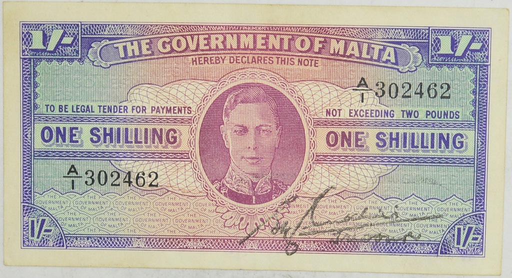 5.hc.Malta, 1 Szyling 1943, P.16, St.2-