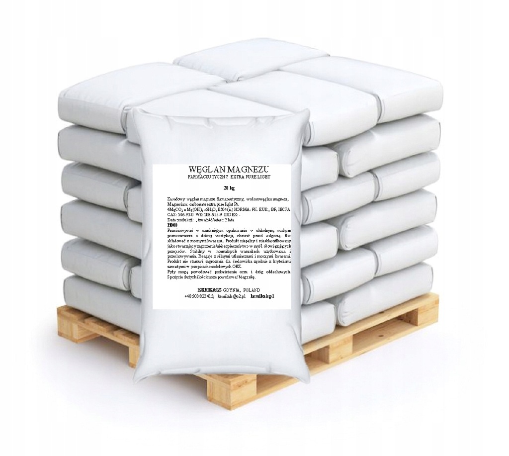 WĘGLAN MAGNEZU ZASADOWY FARMAEUTYCZNY 20 KG 12722818877 oficjalne