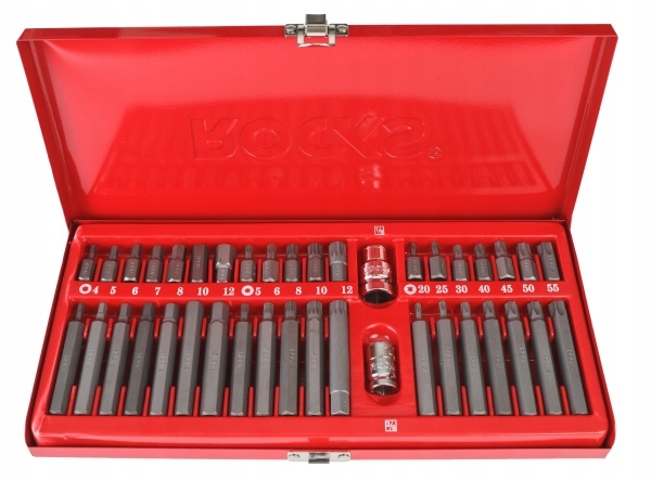 ROOKS ZESTAW BITÓW TORX, HEX, SPLINE 40 CZĘŚCI