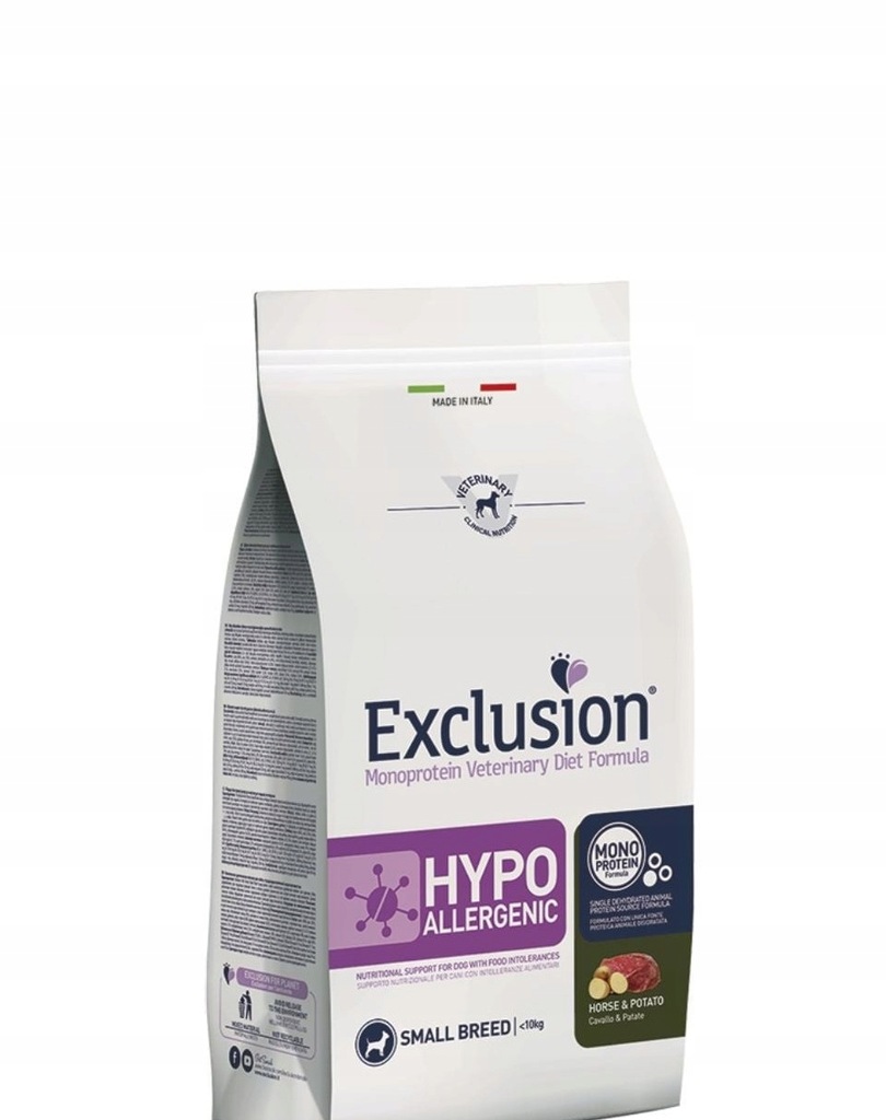 EXCLUSION Hypoallergenic small breeds karma z koniną dla psów małych 2 kg