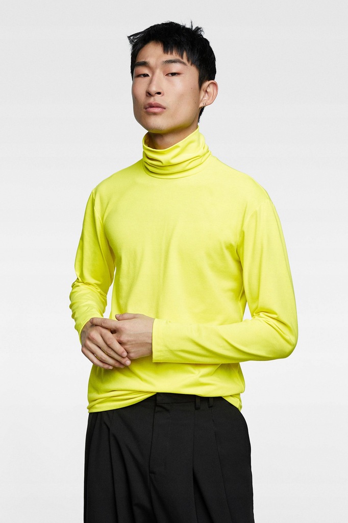 11L025 ZARA MAN__ME5 KOSZULKA GOLF NEON__S/M