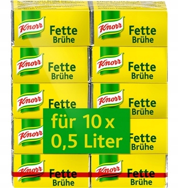 Knorr Fette Bruhe kostki rosołowe 10 sztuk 10x0,5l
