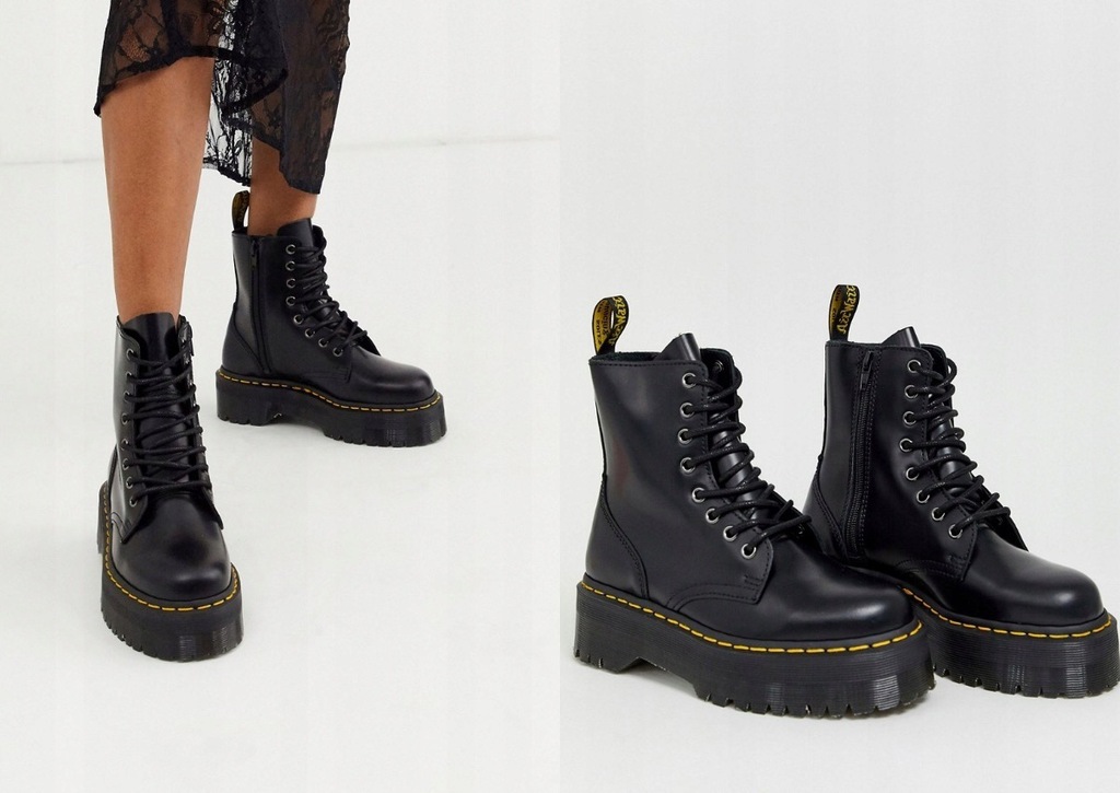 DR MARTENS JADON SKÓRZANE BUTY GLANY PLATFORMA 39