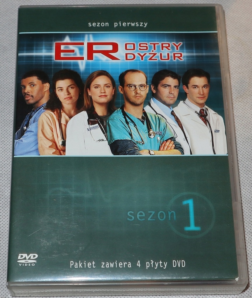 4x DVD : OSTRY DYŻUR ER - Sezon 1 Wydanie PL