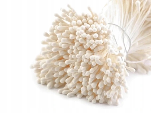 Matowe pręciki na sztywnej nitce 400 sztuk ECRU MAT-408