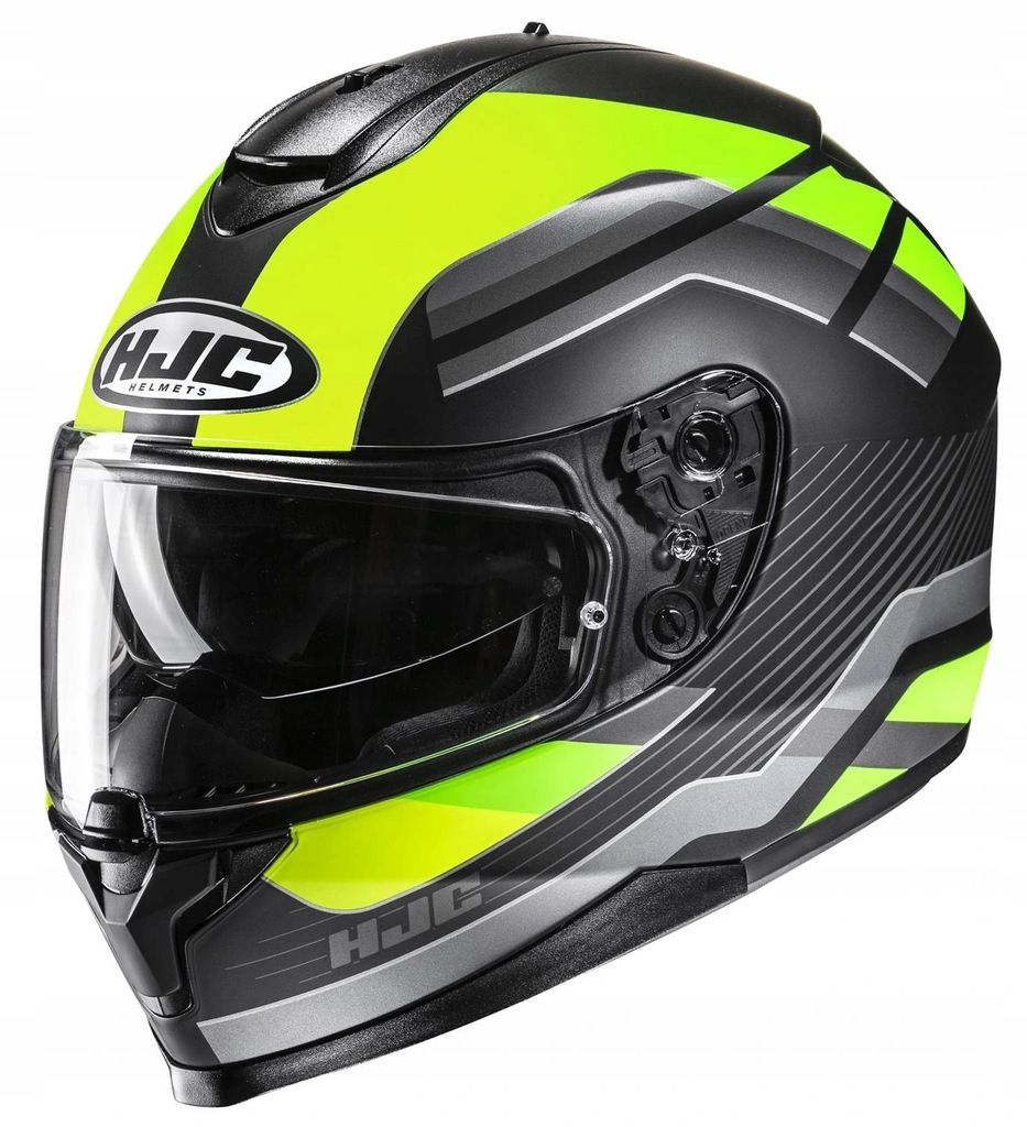 HJC C70N BELIS BLACK GREEN KASK MOTOCYKLOWY INTEGRLANY CZARNY ZIELONY