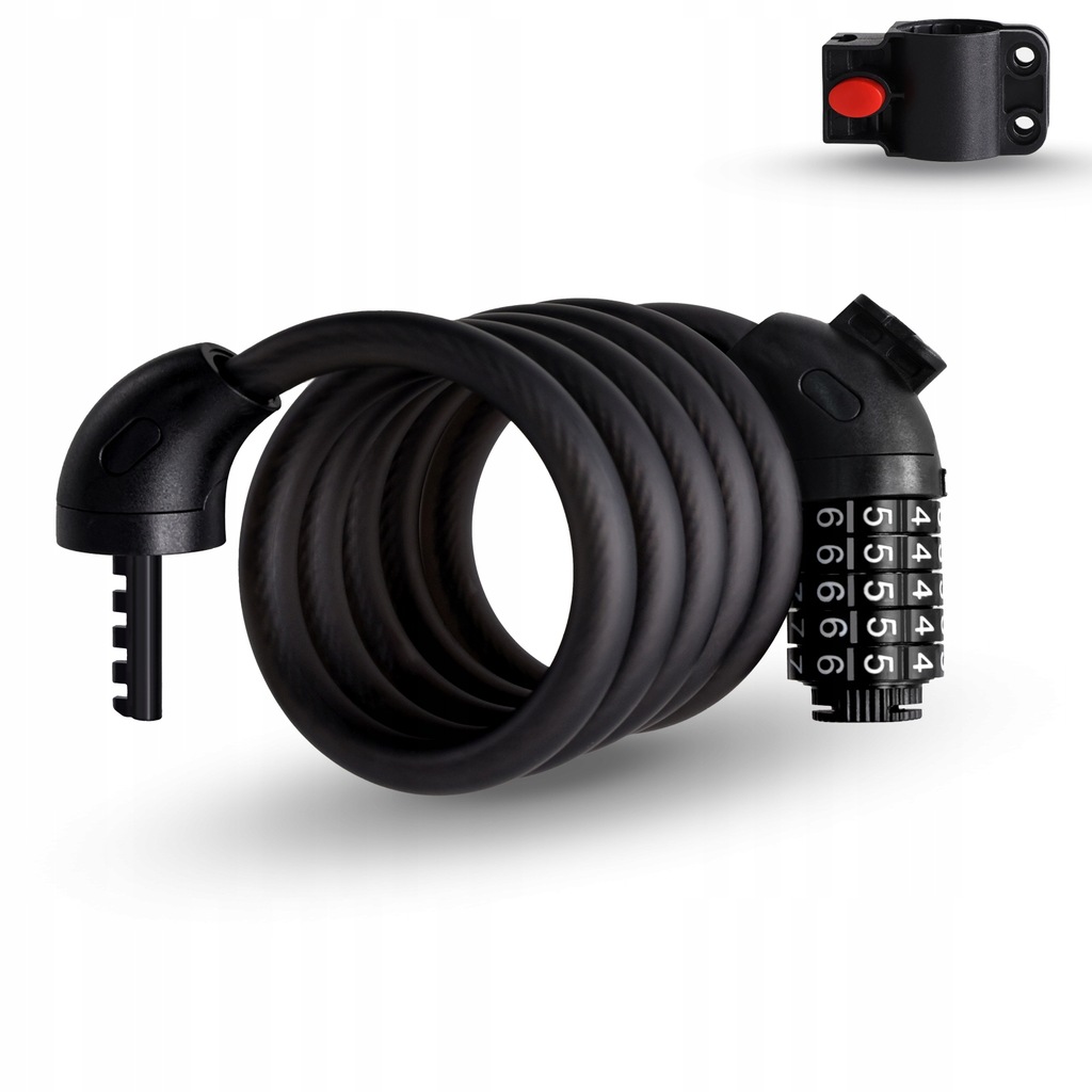 Bicycle Lock Combination Lock Thickened Wire Rope Frosted Model