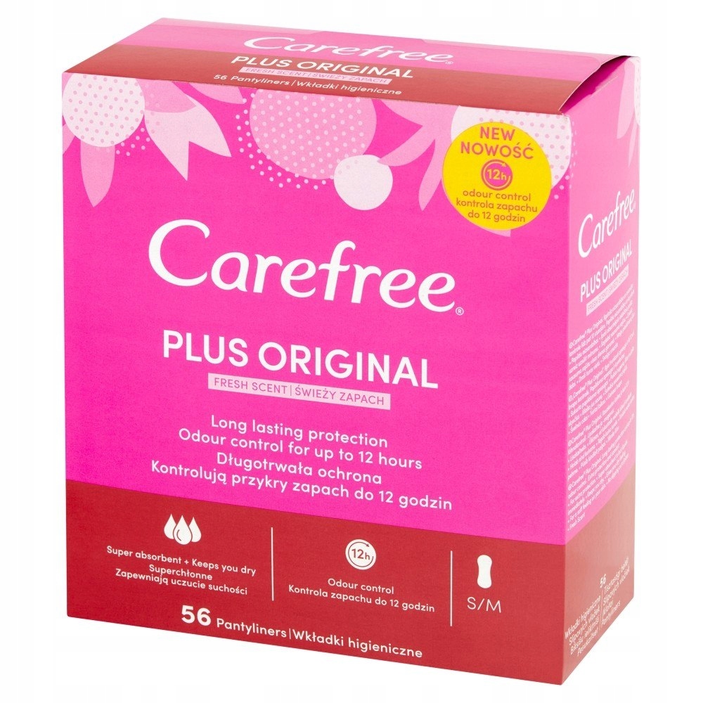 Carefree Plus Original Wkładki higieniczne Fresh S