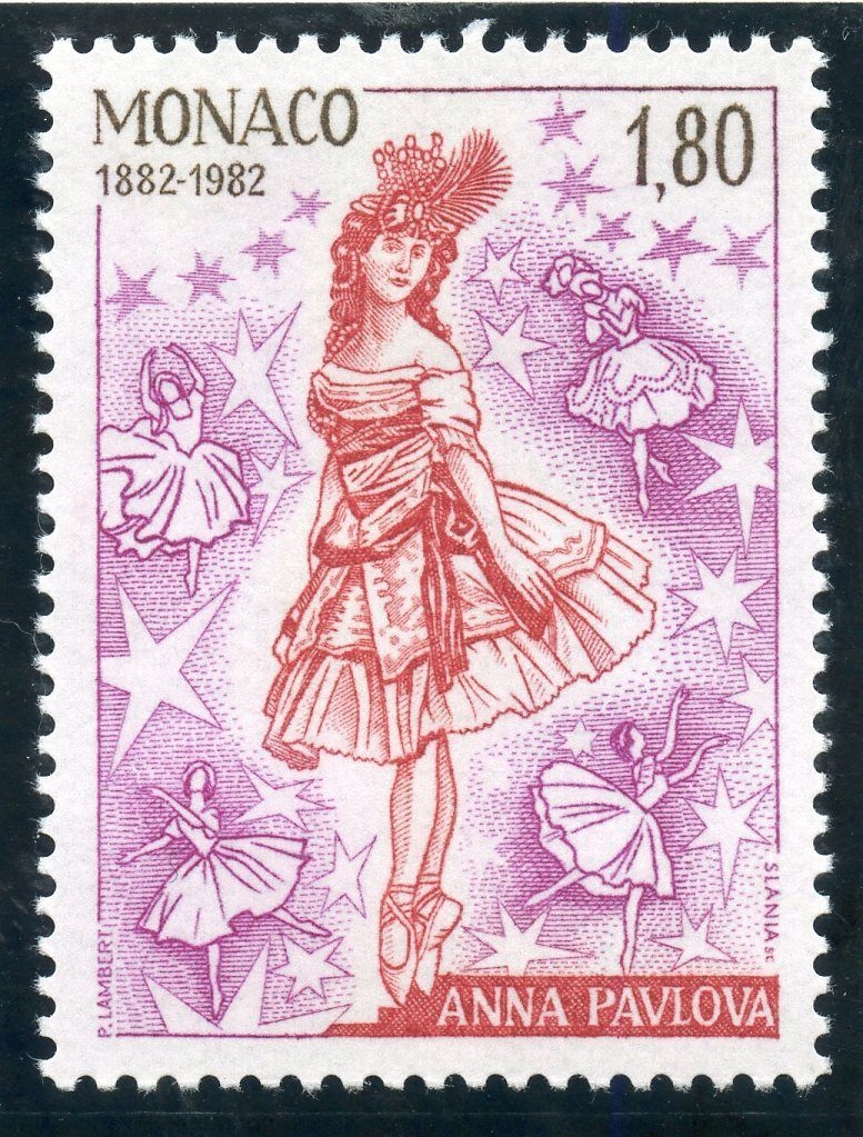 Monako 1982 - tancerka A.Pawłowa, Mi 1554** Słania