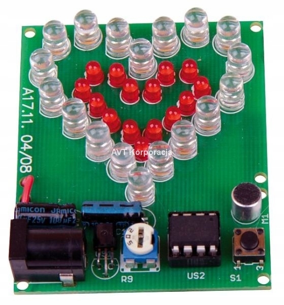 LED-owe serduszko DIY AVT1608 B