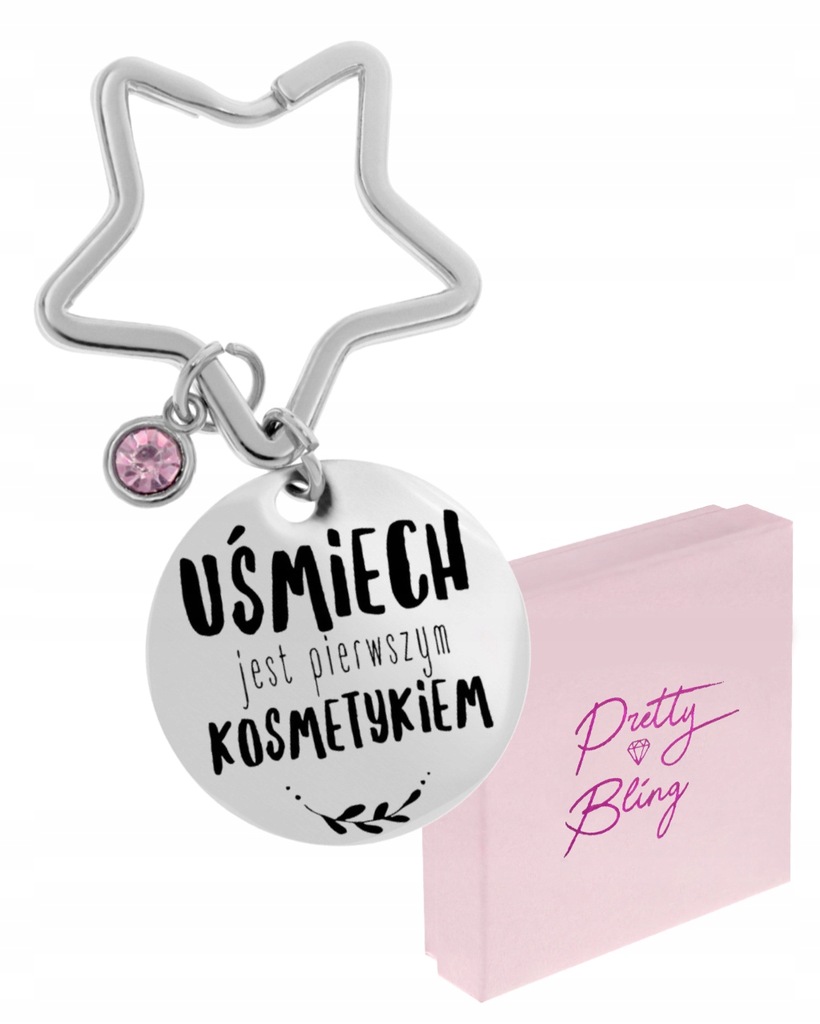 Brelok do kluczy z GRAWEREM prezent MOTYWACJA stal