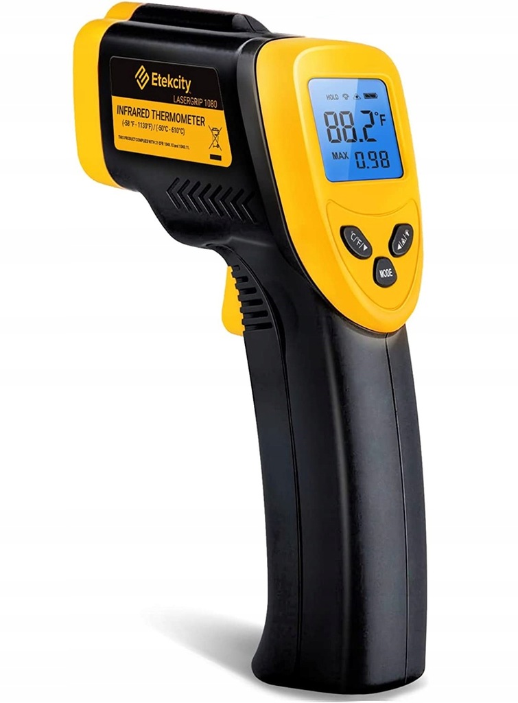 TERMOMETR PISTOLET NA PODCZERWIEŃ BEZDOTYKOWY