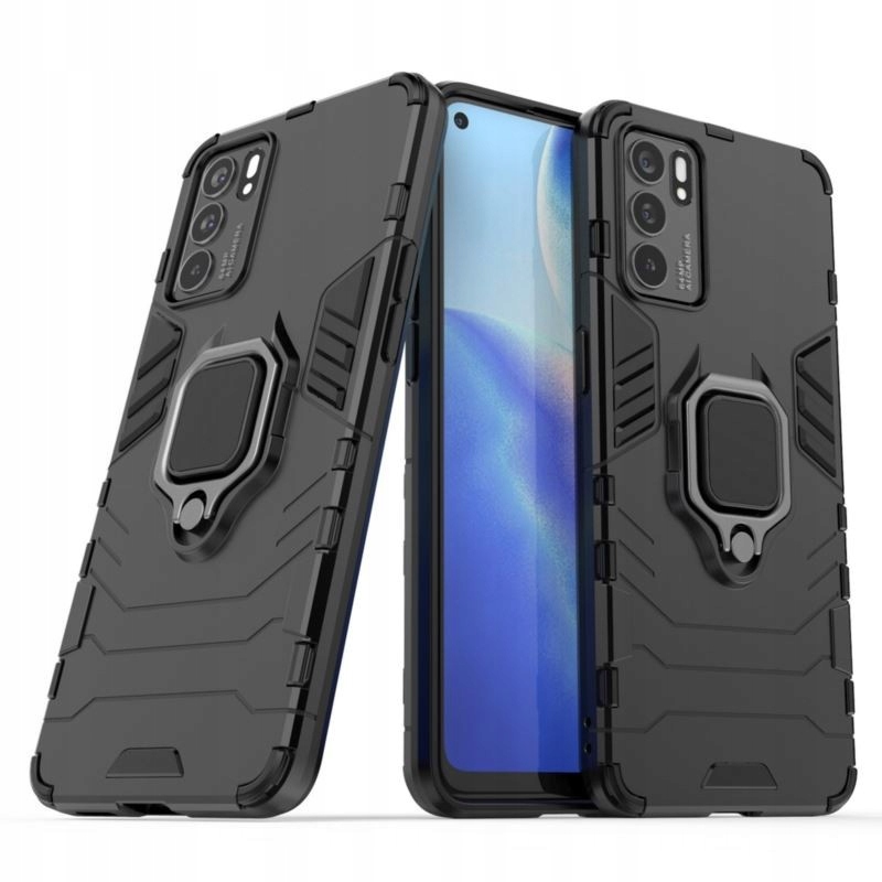 ETUI do OPPO Reno6 5G PANCERNE RING ARMOR czarne