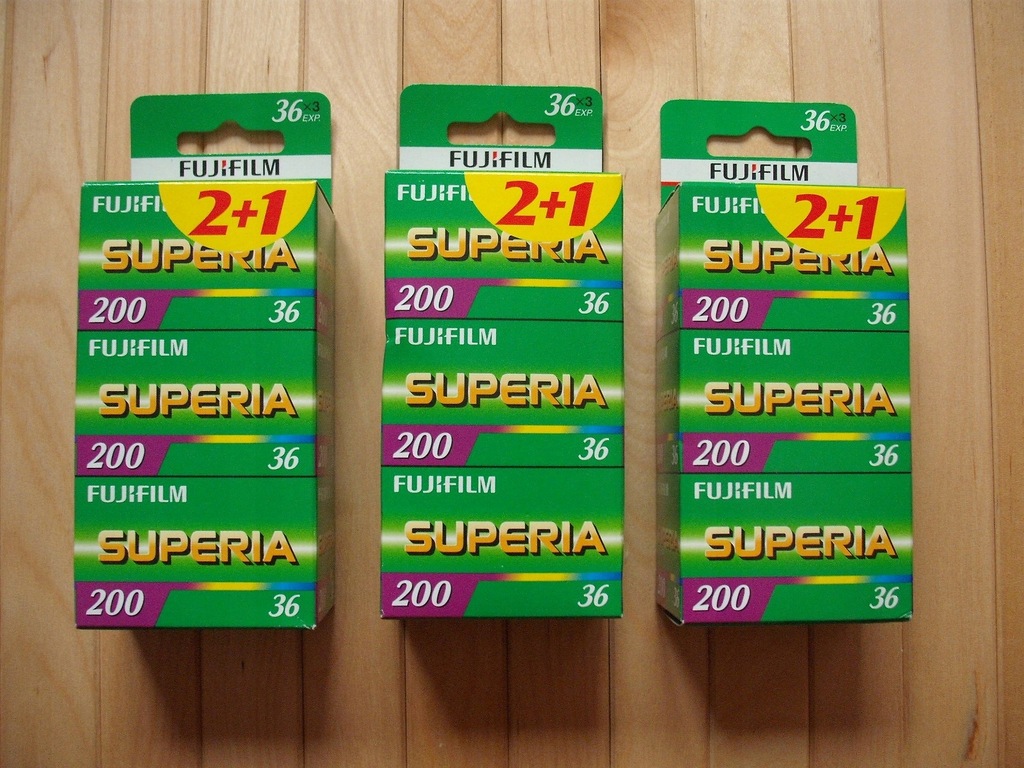 3 opakownia Fujifilm Superia 200/36 3-pack 03-2015