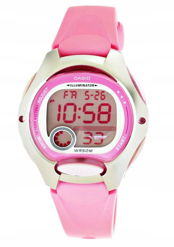 Zegarek dziecięcy CASIO LW-200-4BVDF LCD różowy