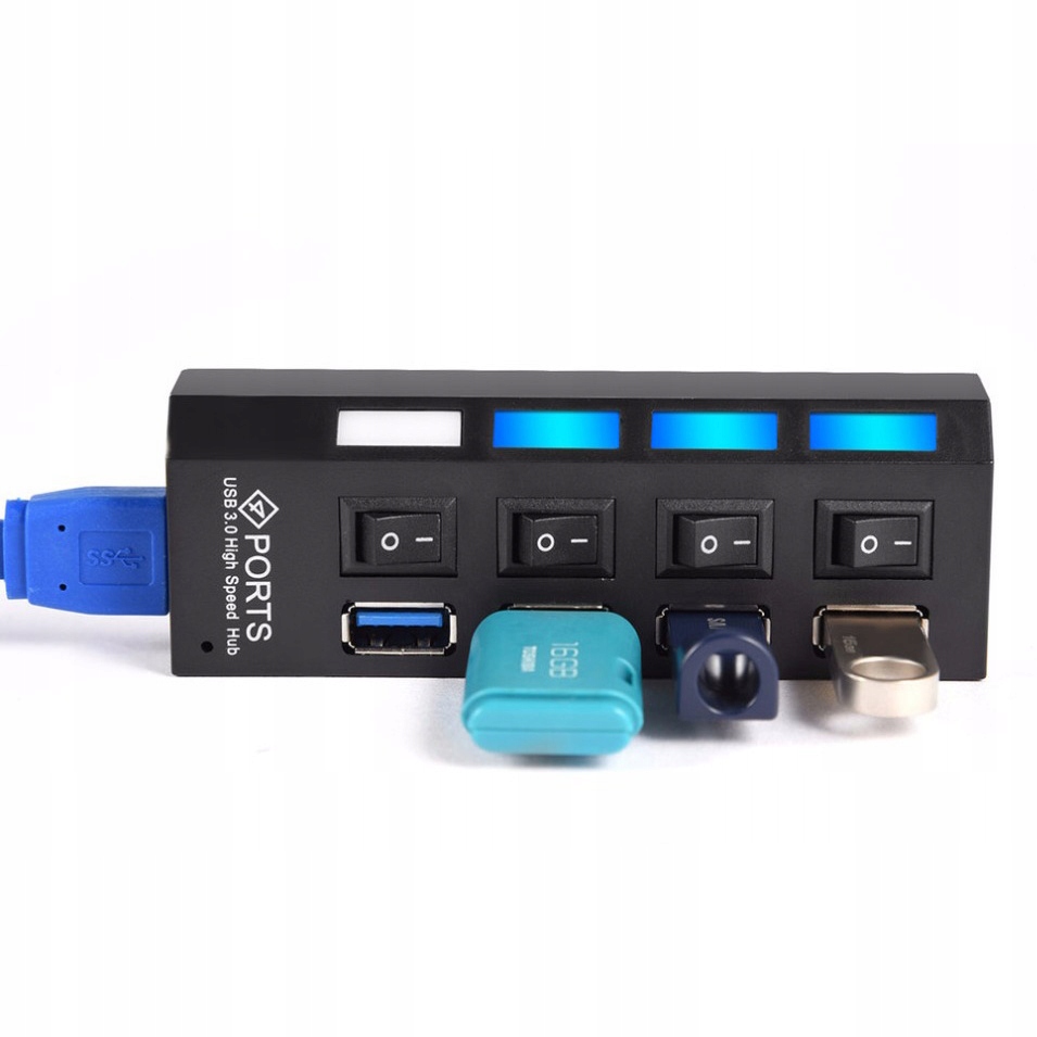 Купить HUB USB 3.0 РАЗВЕТВИТЕЛЬ С КАБЕЛЕМ 4 ПОРТА + БЛОК ПИТАНИЯ: отзывы, фото, характеристики в интерне-магазине Aredi.ru