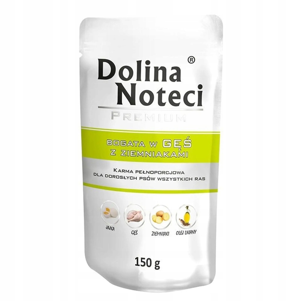 Karma mokra dla psa DOLINA NOTECI 150 g Premium Gęś z ziemniakami