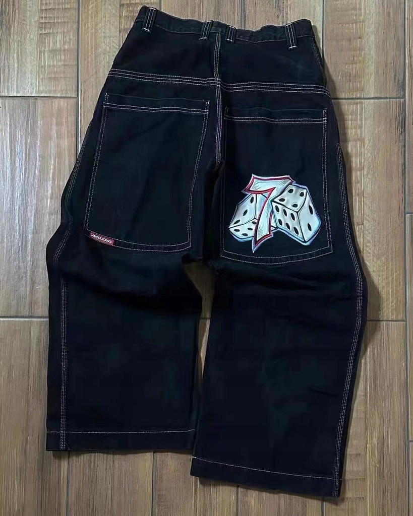 JNCO Jeans Y2K Mens Hip Hop Size 7 Dice Graphic Em