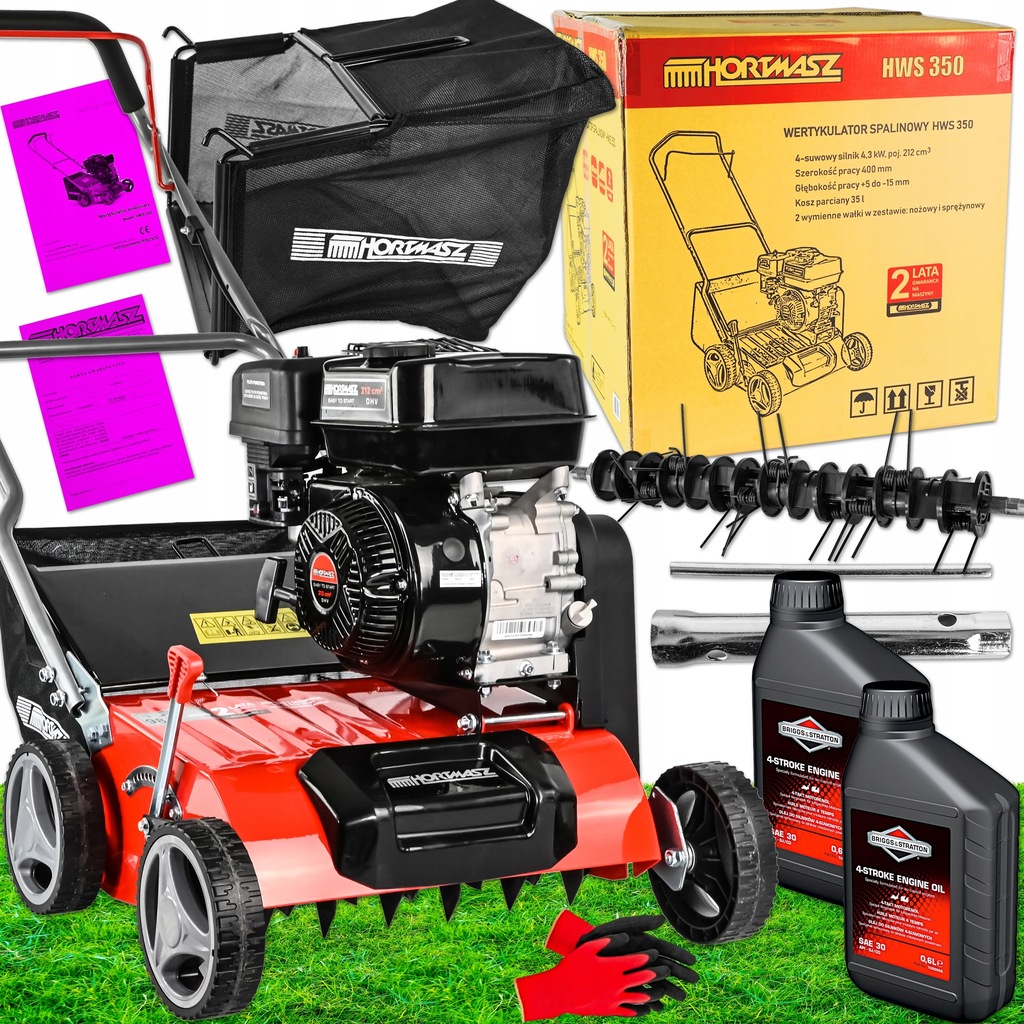 HORTMASZ WERTYKULATOR AERATOR SPALINOWY 212cc 6w1