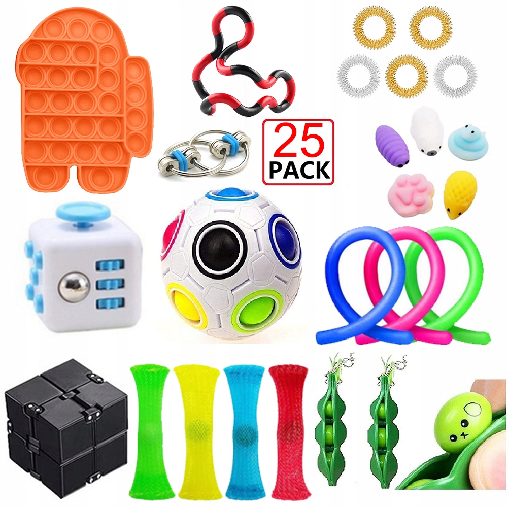 25 PC zabawki dla ADHD autyzm stres lęku
