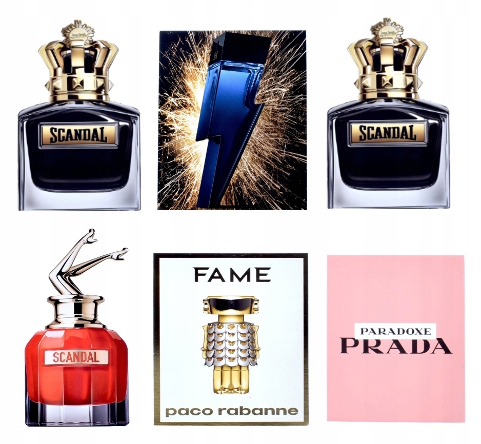 PRÓBKI PERFUM DAMSKIE I MĘSKIE ZESTAW 6szt