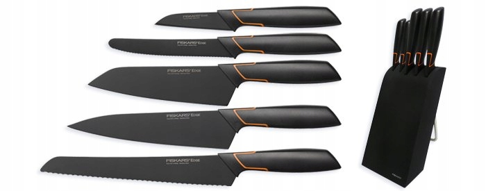 FISKARS Zestaw 5 noży w bloku Edge 1003099