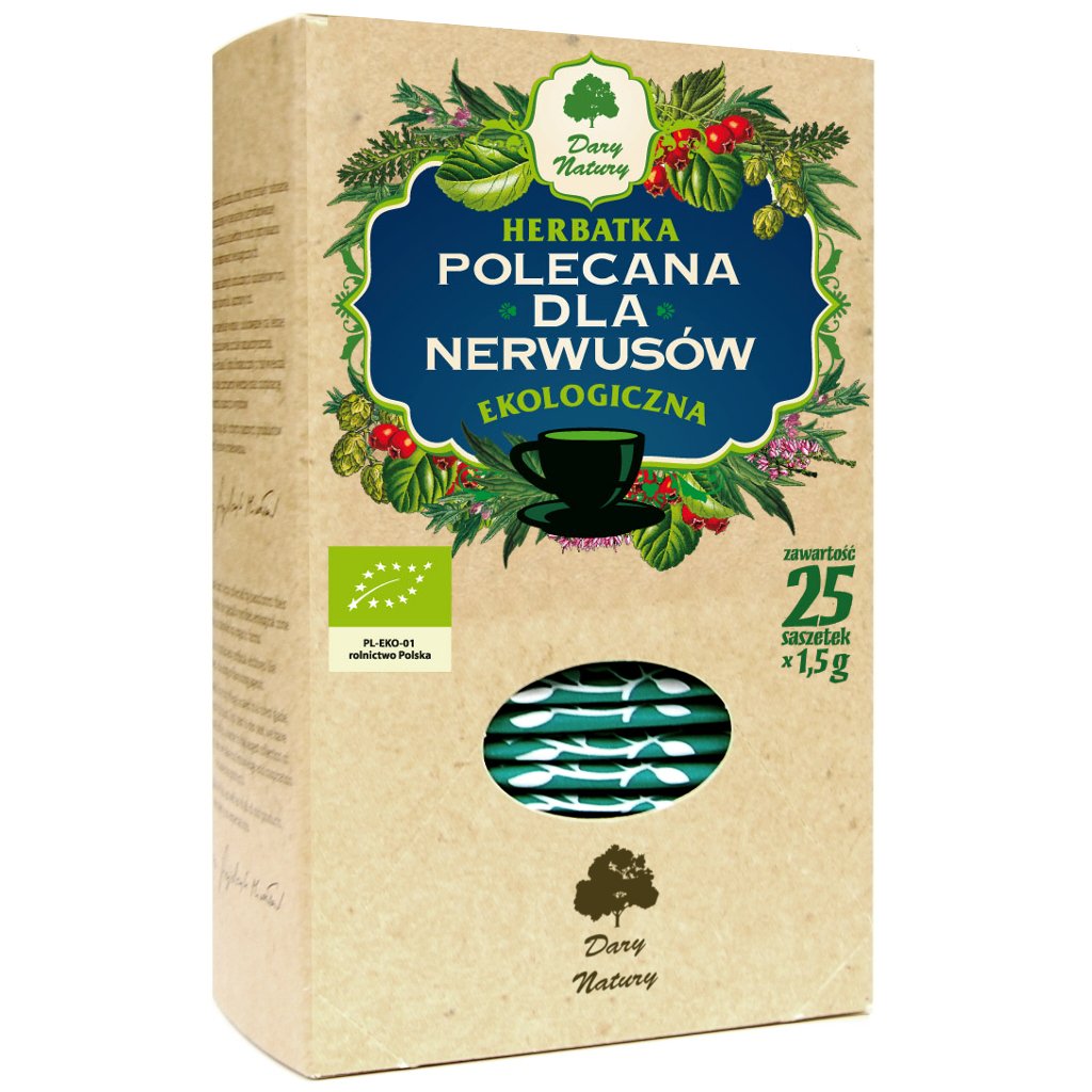 HERBATKA DLA NERWUSÓW BIO (25 x 1,5 g) DARY NATURY