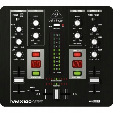 Behringer VMX100USB - 2-kanałowy mikser DJ