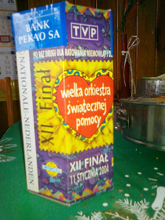 Puszka WOŚP XII finał oryginał 2004r. zabytek :)