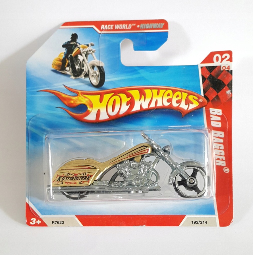 NOWE HOT WHEELS MOTOCYKL CHOPPER BAD BAGGER 2010 R