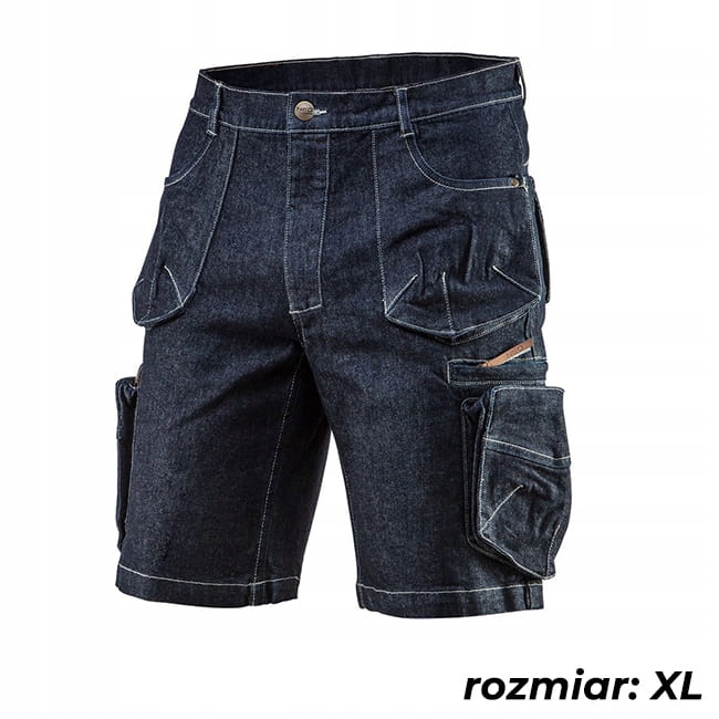 NEO TOOLS Krótkie spodenki robocze DENIM, r. XL