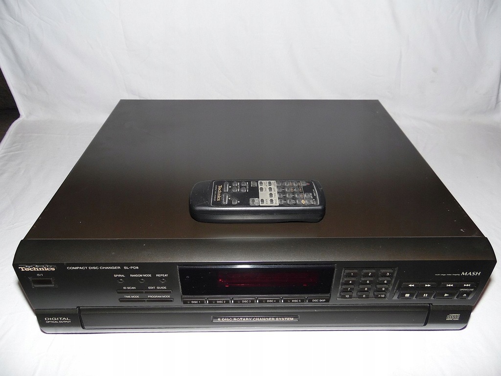 Zmieniarka Technics SL-PD8 Compact Disc Changer 5 multi Disc z pilotem