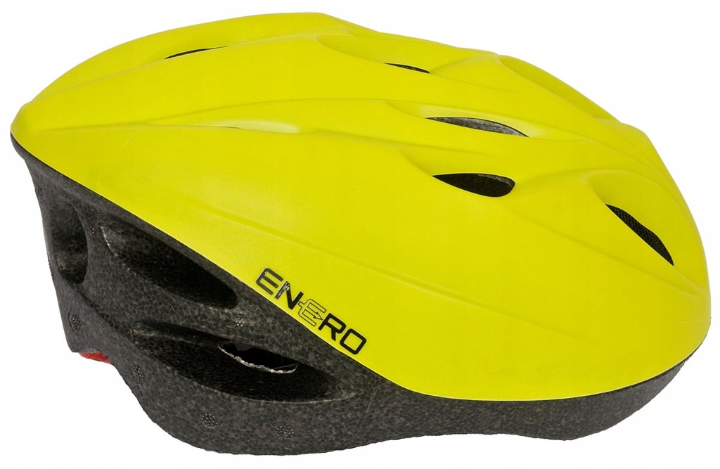 Kask Rowerowy Regulowany z LED Yellow 55 - 59 cm