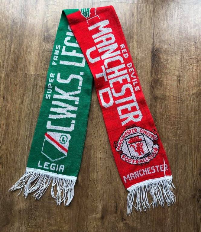 Szalik łączony Manchester United- Legia Warszawa