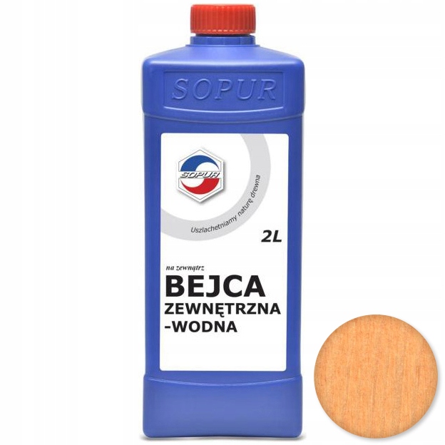 Bejca wodna zewnętrzna SOPUR 2l żółcień BZW-101