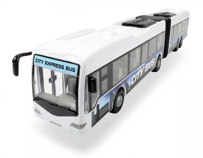 Autobus przegubowy biały miejski Dickie TYCHY
