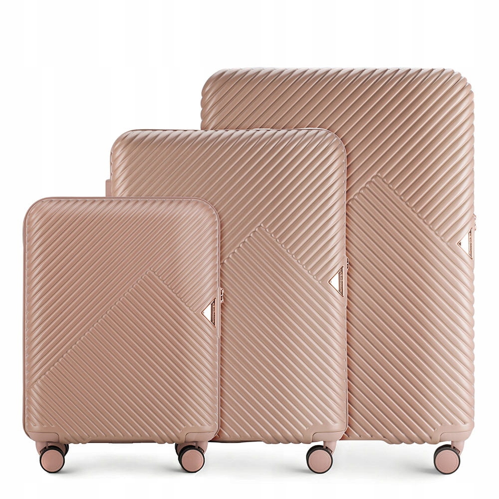 Zestaw walizek WITTCHEN GL STYLE 56-3P-84S różowy