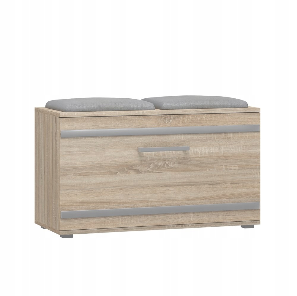 SZAFKA NA OBUWIE Z SIEDZISKIEM 85 x 45 x 35 cm KOLOR DĄB SONOMA