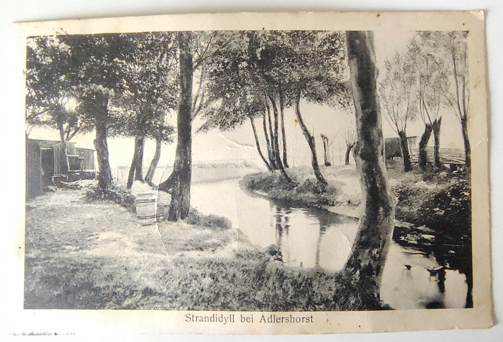 pocztówka Gdynia Orłowo Adlershorst rzeka Kacza 1910r.