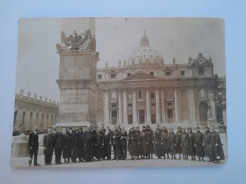 Stare zdjęcie Rzym Watykan 1925 rok (lipiec) wycieczka z Polski